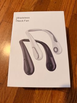Bladeless Neck Fan PortableRechargeable Hands-Free Cooling Fan 360°Airflow White