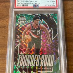 2023 MOSAIC SCOOT HENDERSON #14 THUNDER ROAD GREEN PSA 10 MINT ROOKIE RC