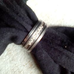 Primal Steel Titanium Brushed Enameled 1/4ct tw Diamond Band Mens Size 16