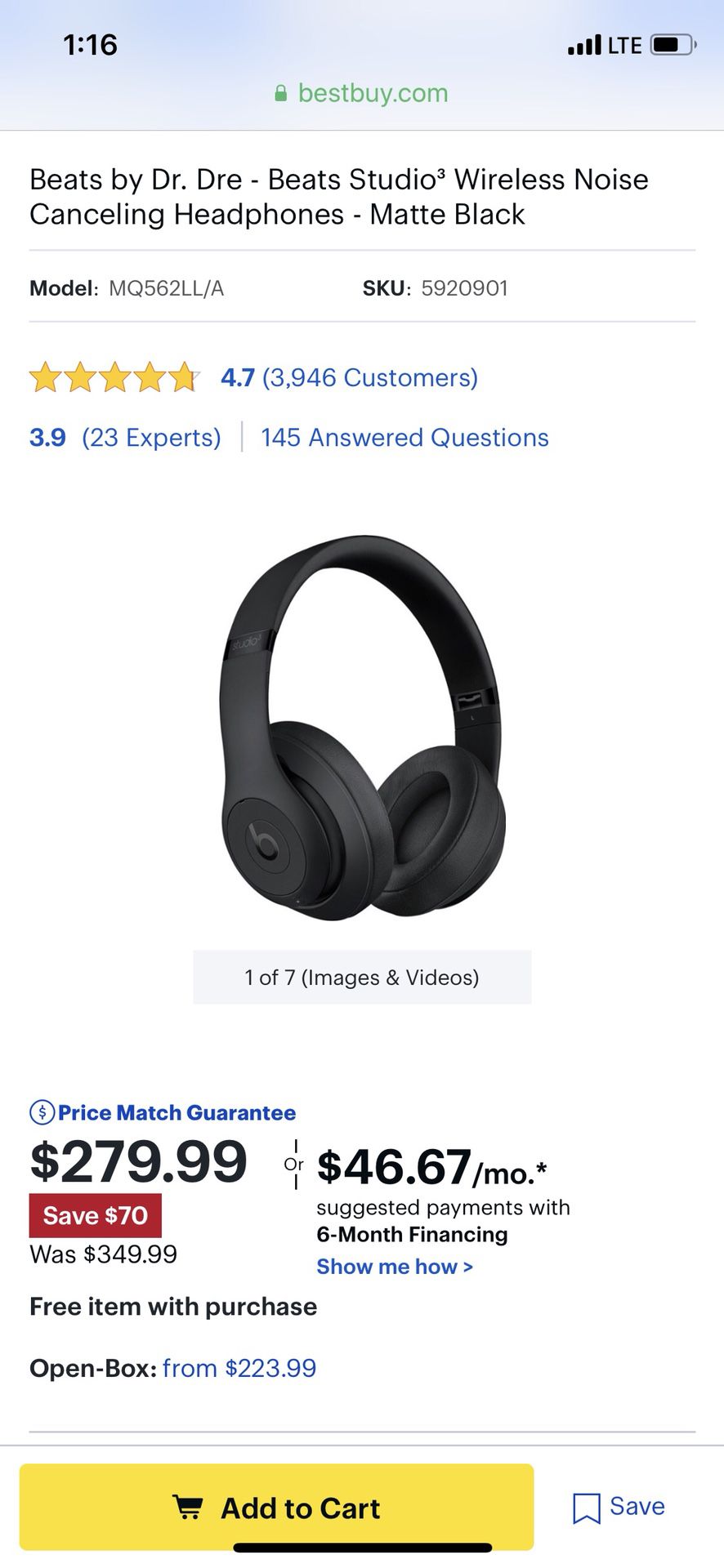 Beats headphones $200 new in box