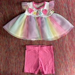 0-3 Months Girl’s Unicorn Tutu Outfit