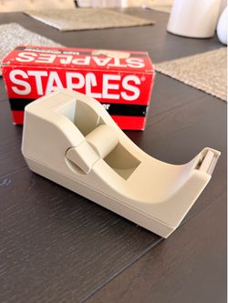 Staples Tape Dispenser White - Like New with Box