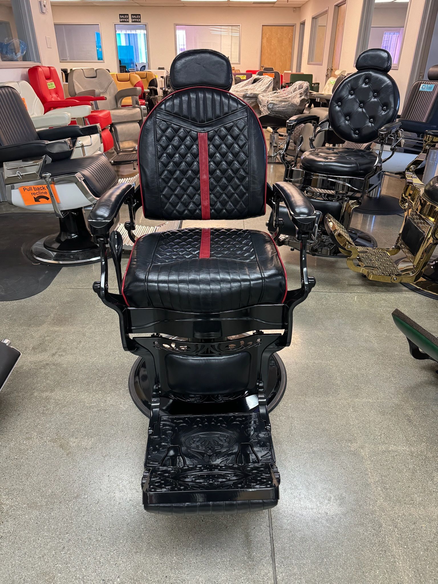 Black & Red Hydraulic Barberpub Barber Salon Chair 8730