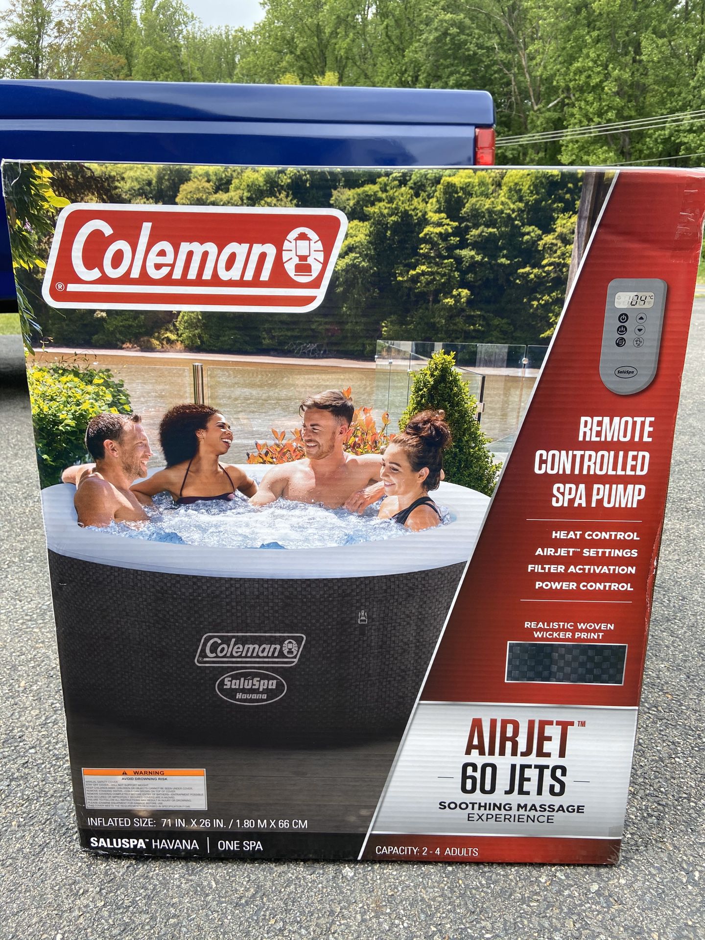 Coleman 77” x 28” Saluspa Inflatable Hot Tub
