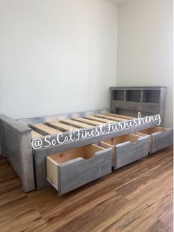 New Twin Bed Frame With Drawers