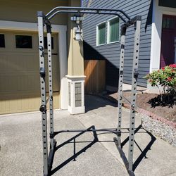 Squat Rack Power Cage With J-Hooks  800lbs Weight Capacity 