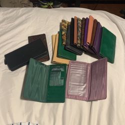 18 Leather/cloth/combo Check Book Cases!