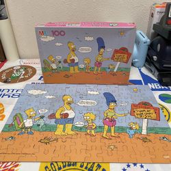 Vintage 1990 Simpsons, Milton Bradley Puzzle, 100 Pieces Complete, Asking $15