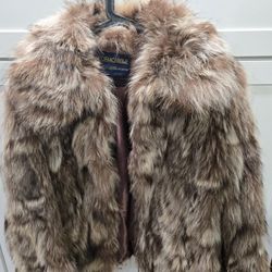Vintage 1970s Mademoiselle Exclusive Gold Label Collection Raccoon Fur Coat 