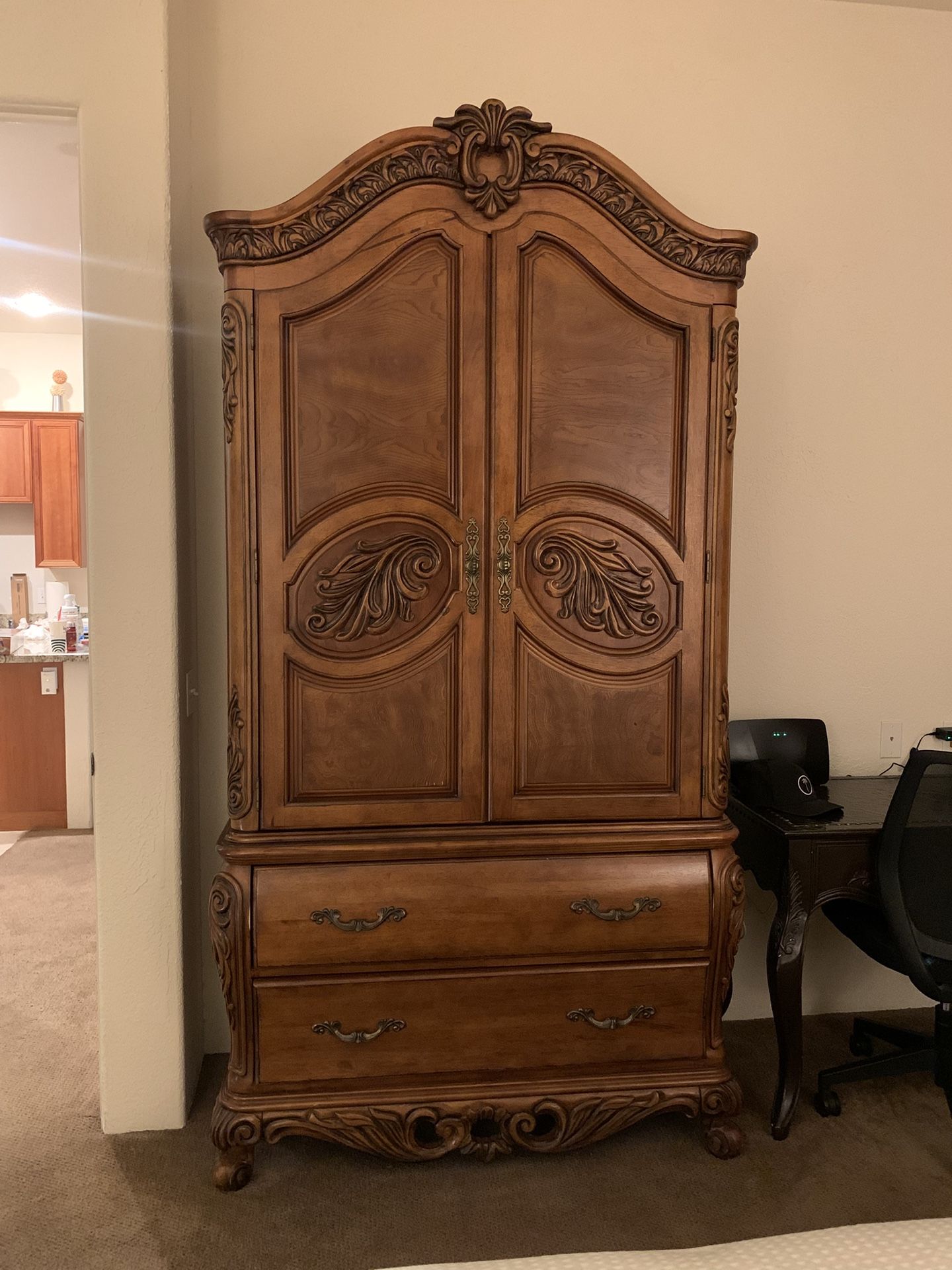 Armoire Cabinet With Drawer Furniture / TV Stand