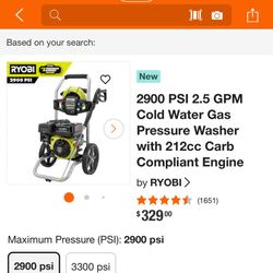 Pressure  Washer 2900psi