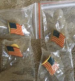 American flag pins.