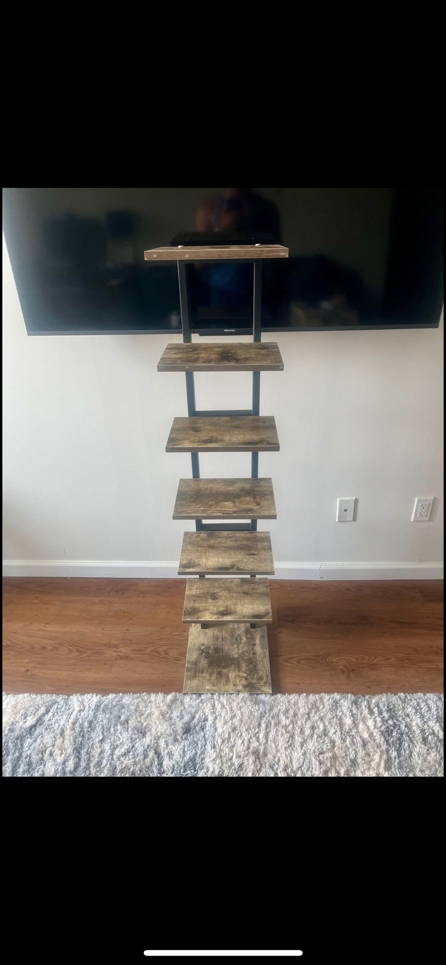 Tall Bookshelf – Dark Wood Finish