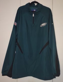 4XL Philadelphia Eagles Reebok On-field Polyester Pullover With Zip-up Sides On The Bottom