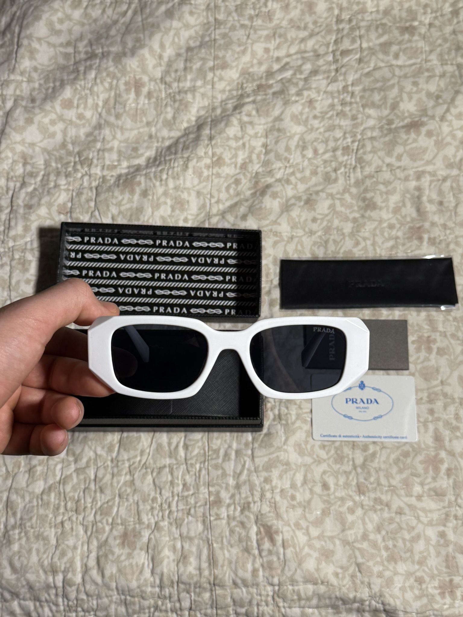 White Prada PR 17WS Sunglasses