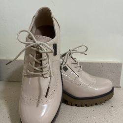 Oxford Shoes 3 Inches Chunky Heel