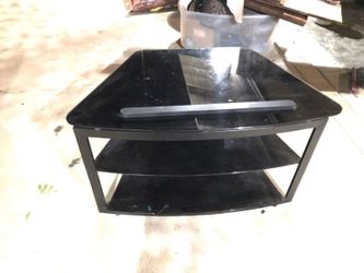 Smoke glass corner t.v stand