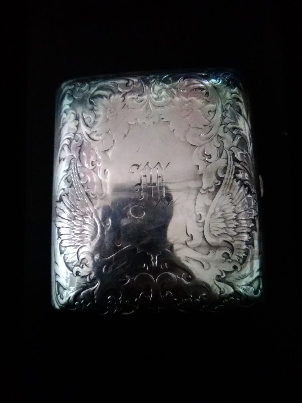 Vintage Sterling silver cigarette case