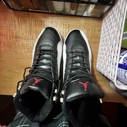 Black and White Retro Jordan 12s