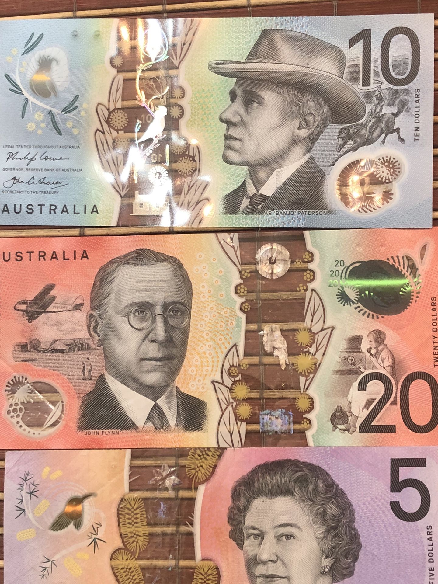 $35 Face Value (3) Australia Bank Note Bills