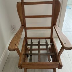 Antique Child’s Platform Rocking Chair with Paddle Arms, Springs