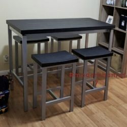 Counter Height 5pc Breakfast Table Set 