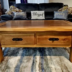 SOLID WOOD  Coffee Table – Stone Edge (51” x 31” x 21”)