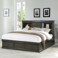 QUEEN BED WITH STORAGE  (AC24930) $499  DELIVERY AVAILABLE