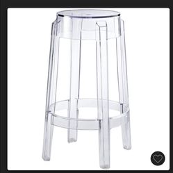 Clear barstool chairs 