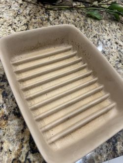 Pampered Chef 1342 Small Ridged Baker, 9 × 6.75 × 1.75- Inches Palipered Chef