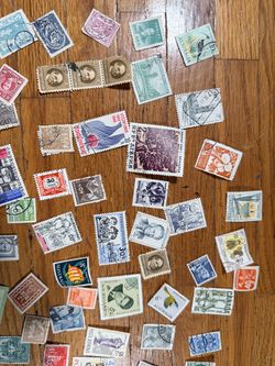 Large Vintage Worldwide Postage Stamp Lot 150+ Used International Stamps 1950s-70s