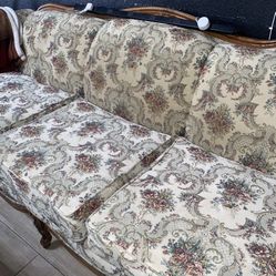 Antique Floral Sofa 3 Seater 