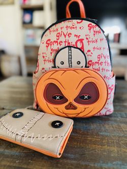 Loungefly Trick Or Treat Backpack And Wallet 