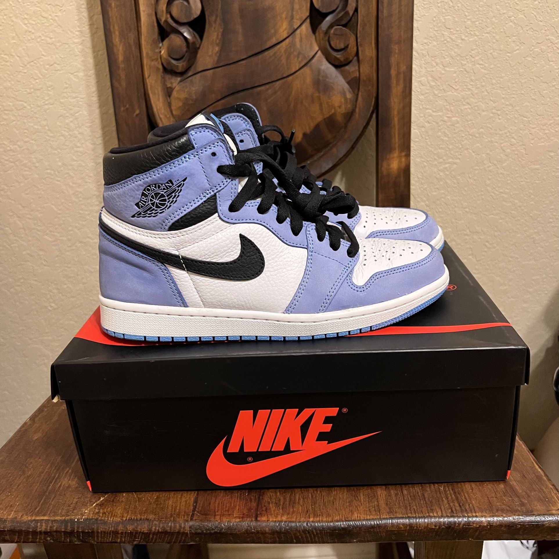 Jordan Retro 1 UNC North Carolina Blue Og Box Size 8 Air Jordan’s 1s