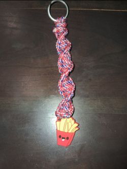 Paracord Keychain with Fries Charm