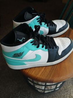 Air Jordan 1 Mid 11.5 White Teal Black