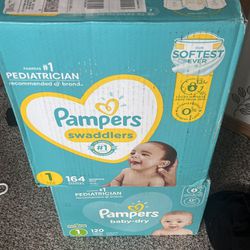 Pampers size one diapers