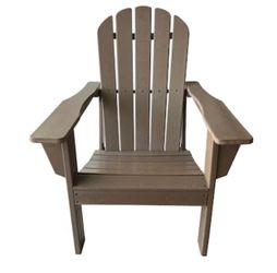 Style Selections Brown HDPE Frame Stationary Adirondack Chair with Slat Seat