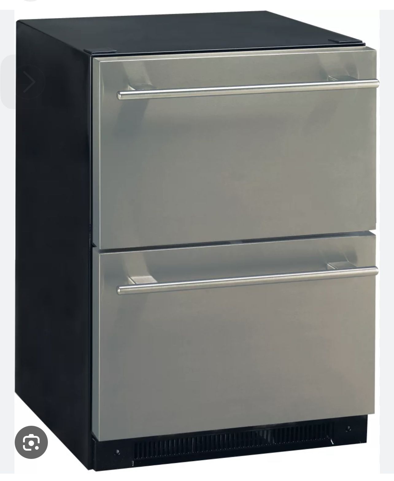 Haier  DD410RS 24 Inch Built-In Dual Refrigerator Drawers with 5.4 cu. ft. Capacity, Dividers, Self-Closing Drawers, Electronic Controls, Sabbath Mode