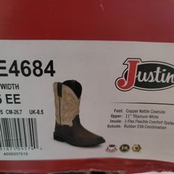 Justin 9.5 EE  Steel Toe Work Boots