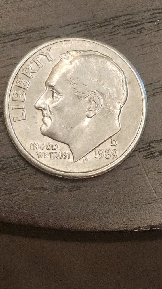 1989 D Dime Ten Cent Error