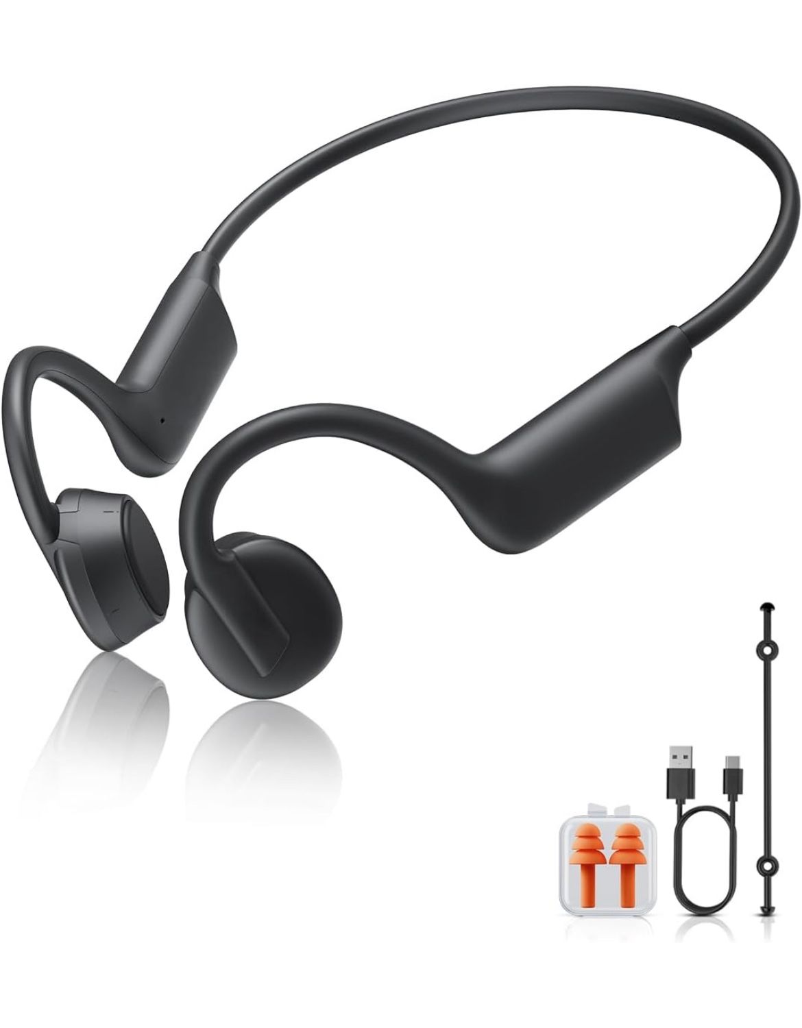 Bone Conduction Headphones Lightweight Open Ear Headphones Sport Headphones with Built-in Mic Extra Comfort IPX5 Waterproof Headset for Running,Cyclin