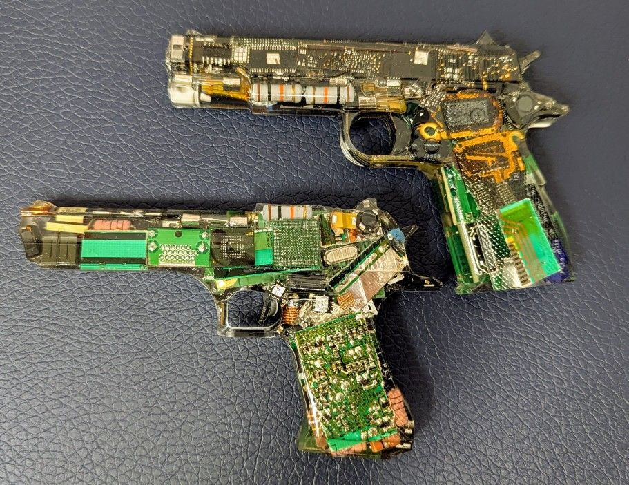 Pixel Blasters – Resin Tech Art with Motherboards & IC Chips