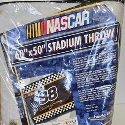 NEW Nascar Dale Jarrett #88 Fleece Throw /Blanket 48" X 54" 
