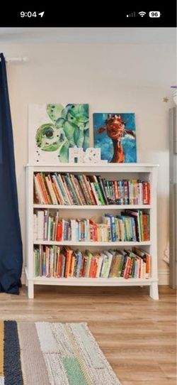 White book shelf