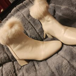 White Fur Boots