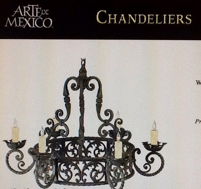 Wrought Iron Chandelier by Arte de Mexico