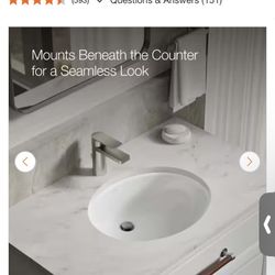 KOHLER UNDERMOUNT WHITE PORCELAIN SINK NEW