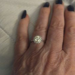 Yellow Moissanite Sunburst Ring