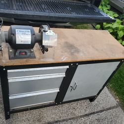 Tool Box With 6" Bench Grinder